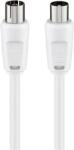 Goobay Cablu antena coaxia tata - coaxial mama alb 5.0m, Goobay (CX-S-5.0-GBAY)