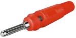 Goobay Conector banana tata rosu 4mm, cauciuc, Goobay (BC-100RD-GBAY)