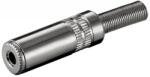 Goobay Mufa mama stereo 3.5 mm, metal, cu protector cablu (JC-3.5F/STEREO-PROT-01)