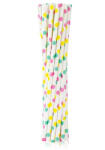 Godan Colorful Dots, Színes papír szívószál 12 db-os (MLG123937)