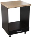 Spectral Mobila Corp pentru cuptor incorporabil cu sertar Zebra, Wenge/Negru, cu blat artar, 60 x 85 x 60 cm