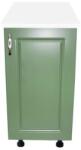Spectral Mobila Corp inferior cu 1 Usa Zebra, Alb/MDF Verde, si blat Alb 40 x 85 x 60