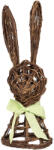 Clayre & Eef Figurina Iepuras Paste ratan maro 17x17x40 cm (65964)