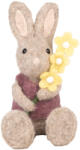 Clayre & Eef Figurina Iepuras Paste textil 10x10x19 cm (65957)