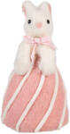 Clayre & Eef Figurina Paste textil alb roz Ø 12x21 cm (65941)