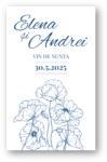 Personal - Etichetă sticlă - Vopsire albastră Selectați cantitatea: 15 buc - 30 buc