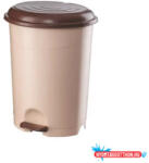  Szemetes kuka pedálos műanyag 6 literes barna UP124 (62192)