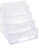 EXACOMPTA Névjegykártya tartó, asztali, 4 rekesz, EXACOMPTA Office, áttetsző (EX71158D) (EX71158D)