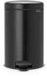 Brabantia PEDAL BIN NEWICON pedálos szemetes 12 liter MATT BLACK (113741)