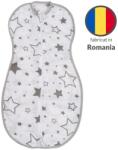 Kidizi Sistem de infasat de vara din muselina cu fermoar dublu Kidizi Snugpod Galaxy Grey, pentru 4-6.5 kg, 0.3 tog (5949551915607)