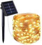 Sumker Napelemes Melegfehér Kerti Fényfüzér 30 m