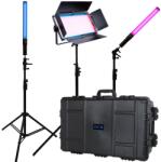 Dracast Kit Iluminare LED Dracast X Series Bi-Color Light Kit with Injection Molded Travel Case (1x DRX1000RGB, 2x DRXLT400)
