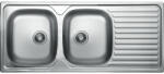 Laveo ORION 2CS kétmedence csepptálcás inox mosogató szifonnal (SKO_021T) - watermarkt