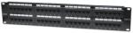 Manhattan Patch panel - CAT6 UTP patch panel, 48 portos, 2U, Fekete (560283) - pixel