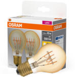OSRAM 2x Dekoratív LED izzó E27 A60 5.9W = 45W 550lm 2700K Meleg 320° Izzószálas OSRAM (4099854008450)
