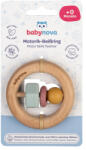 Baby-Nova szilikon és fa rágóka a motoros készségek fejlődésére 0hó+