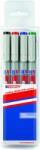 edding Marker nepermanent edding 152, corp din plastic, varf rotund, 1 mm, 4 culori/set (ED152006)