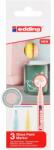 edding Marker cu vopsea edding 751, corp metalic, varf rotund, 1-2 mm, set 3 culori pastel - galben, roz, albastru (ED7510399)