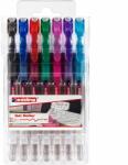 edding Roller gel edding 2185, corp din plastic, varf 0.7 mm, set 7 culori: negru, rosu, albastru, verde, violet, roz, albastru deschis (ED218538) - birotica-asp