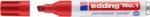 edding Marker permanent edding No. 1, corp metalic, varf tesit, 1-5 mm, rosu (ED12)