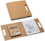 M-Collection Kifestőkönyv radírral és színes ceruzával, Barna (MC5049301)