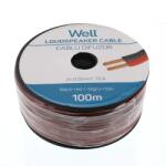 Well Cablu difuzor rosu/negru 2X0.35mmp, 100m, Well (LSP-CCA0.35BR-100-WL)