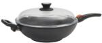 SKK Titán wok 32/11 hőálló fedéllel, indukciós SKK sorozat 7 levehető fogantyúval - proficookware - 46 814 Ft