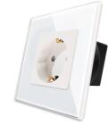 Luxion Priza Simpla LUXION cu Rama din Sticla SmartElectro IntelligentHouse (LX-1MP010G-W)