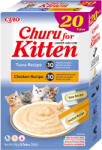 Inaba Foods INABA Churu Creamy Kitten Varieties, Pui și Ton, cutie recompense fără cereale pisici junior, (piure), 280g