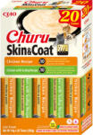 Inaba Foods INABA Churu Skin&Coat Chicken Varieties, Pui, cutie recompense fără cereale pisici, (piure), 280g