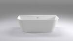 Belform Cada freestanding semirotunda Belform Selene acril 150x75 cm, alb (27FR0004)
