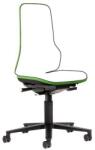Bimos Neon Bimos 9573E antisztatikus ESD szék váza, szinkron mechanizmus, kerekeken, szürke/zöld