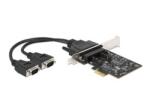 Delock PCI Express Kártya > 2 x RS-422/485 soros csatlakozó 15 kV ESD védelemmel (90048) - bluechip