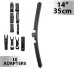 Carguard Ablaktörlő 14"/35 cm, 10 db adapterrel, 55734N