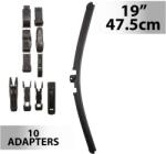 Carguard Ablaktörlő 19"/47, 5 cm, 10 db adapterrel, 55739N