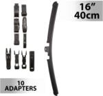 Carguard Ablaktörlő 16"/40 cm, 10 db adapterrel, 55736N