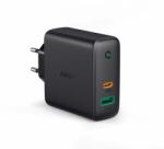 AUKEY PA-D3 Hálózati USB-A + USB-C PD 3.0 töltő 60W Fekete (PA-D3) (PA-D3)