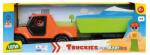 LENA Lena: Truckies Pick-up autó csónakutánfutóval és vitorlás hajóval dobozos 35cm (01633)