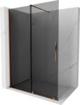Mexen Velar, zuhany paraván tolóajtóval Walk-in 160 x 200 cm, 8mm szürke üveg, rózsaszín arany, 871-160-000-43-60 (871-160-000-43-60)