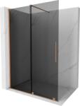 Mexen Velar, zuhany paraván tolóajtóval Walk-in 150 x 200 cm, 8mm szürke üveg, réz matt, 871-150-000-43-65 (871-150-000-43-65)