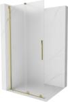 Mexen Velar, zuhany paraván tolóajtóval Walk-in 100 x 200 cm, 8 mm-es matt üveg, arany fényes, 871-100-000-33-50 (871-100-000-33-50)