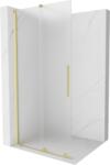 Mexen Velar, zuhany paraván tolóajtóval Walk-in 90 x 200 cm, 8 mm-es matt üveg, arany matt, 871-090-000-33-55 (871-090-000-33-55)