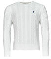 Ralph Lauren Pulóverek PULL COL ROND EN MAILLE TORSADEE Fehér EU XL