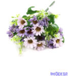  Vegyes színű margaréta csokor 28cm - Lila