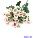  Margaréta selyemvirág csokor 32cm - Rózsaszín