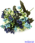  Kisvirágos selyem csokor 29cm - Kék