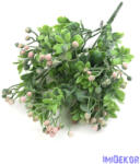  Hamvas bogyós műzöld csokor 31cm - Rózsaszín