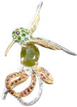 Frumoasa Venetiana Brosa argint safir (C2902)
