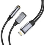 Tech-Protect Ultraboost adapter Lightning - 3.5mm jack / lightning, szürke