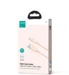 JOYROOM Adatkábel Usb - Type-C, Cipőfüző, Rózsaszín (JR-S-A34-PNK) (JR-S-A34-PNK)